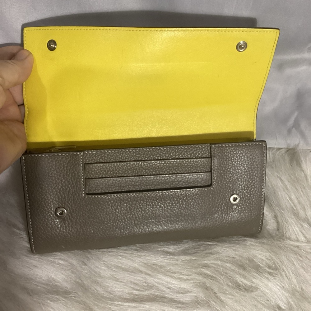 Celine Long Taupe Snap Wallet with COA - Picture 7 of 16